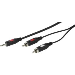 Cable de audio Vivanco 2 x RCA a 3,5 mm 1,5 m Negro