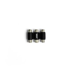 Adaptador cable de audio Ekon 3 x RCA hembra a 3 x RCA hembra Negro