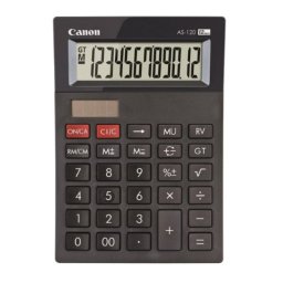Calculadora de impresión Canon AS-120 II de escritorio LCD negra