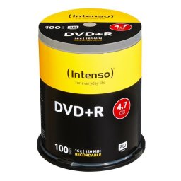 DVD+R Intenso 16x 4,7 GB 100 piezas Caja para pastel 120 mm