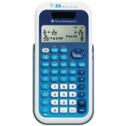 Calculadora Científica Texas Instruments TI-34 10 dígitos 4 líneas Batería/Solar Azul