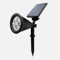 Pincho solar LED Fabrilamp KIRA 150 lúmenes Blanco frío IP65 Negro
