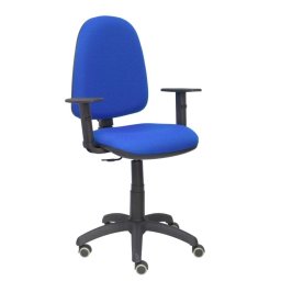Piqueras y Crespo Ayna Bali Silla Oficina Brazos Regulables Ruedas de Parqué Azul