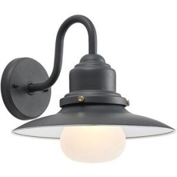 Lindby Lámpara de pared exterior de metal gris