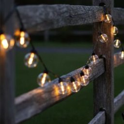 LUMISKY Juego de 2 luces solares de cadena transparente 40m