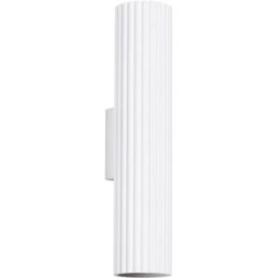 Wonderlamp Aplique de pared de aluminio blanco con 2 luces con 2 focos orientable