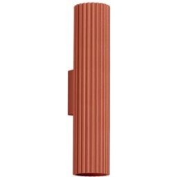 Wonderlamp Aplique de pared de aluminio rojo con 2 luces con 2 focos orientables