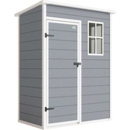 Outsunny Caseta de jardín 151x92x193 cm gris