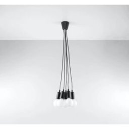 Wonderlamp Lámpara de techo con 5 portalámparas negro