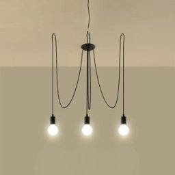 Wonderlamp Lámpara de techo grande con altura y anchura ajustable y 3 cables