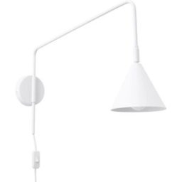 Wonderlamp Aplique de pared de acero blanco lineal e14