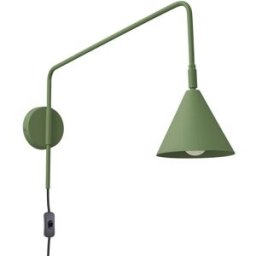 Wonderlamp Aplique de pared de acero verde lineal e14