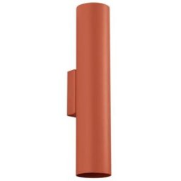 Wonderlamp Aplique de pared de metal rojo con 2 luces gu10