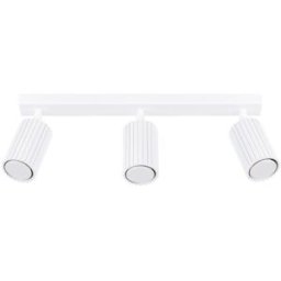 Wonderlamp Lámpara de techo con 3 focos en relieve blanco orientables