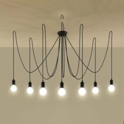 Wonderlamp Lámpara de techo grande con altura y anchura ajustable con 7 cables