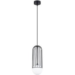 Wonderlamp Lámpara colgante moderna negro con diseño de jaula