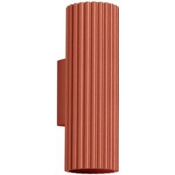 Wonderlamp Aplique de pared de aluminio rojo con 2 luces gu10