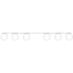 Wonderlamp Lámpara de techo blanco de 120cm con 6 esferas