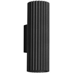 Wonderlamp Aplique de pared de aluminio negro con 2 luces gu10