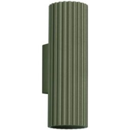 Wonderlamp Aplique de pared de aluminio verde con 2 luces gu10