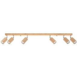 Wonderlamp Lámpara de techo estilo nórdico de madera con 6 focos