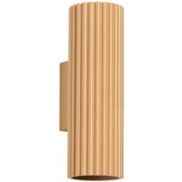 Wonderlamp Aplique de pared de aluminio dorado con 2 luces gu10