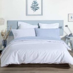 Manterol Juego funda nórdica reversible flores azul - CAMA 135/140cm