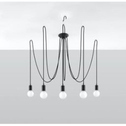 Wonderlamp Lámpara de techo grande con altura y anchura ajustable con 5 cables