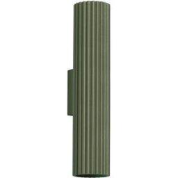 Wonderlamp Aplique de pared de aluminio verde con 2 luces con 2 focos orientables