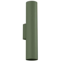 Wonderlamp Aplique de pared de metal verde con 2 luces gu10
