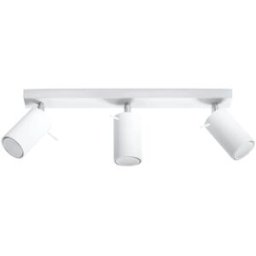 Wonderlamp Lámpara de techo blanco 3 focos estilo industrial ajustable