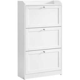 VASAGLE Mueble zapatero con puerta abatible para 20 pares