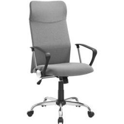 SONGMICS Silla de oficina ergonómica giratoria de color gris