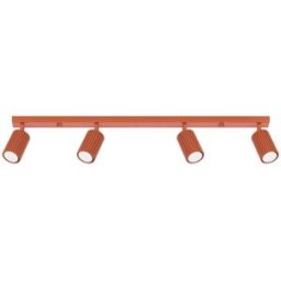 Wonderlamp Lámpara de techo en relieve rojo con 4 focos