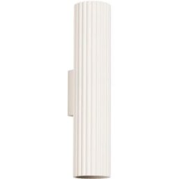 Wonderlamp Aplique de pared de aluminio beige con 2 luces con 2 focos orientables