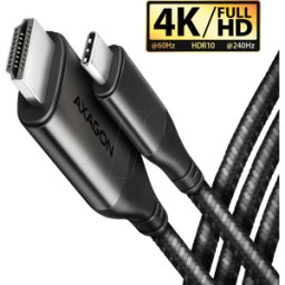 AXAGON AXG RVC-HI2MC - Cable adaptador USB-C > HDMI 2.0a, 4K 60Hz, HDR10, 1,8 m..