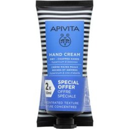 Apivita Crema De Manos para manos secas - agrietadas con hipérico pack 2 x 50 ml