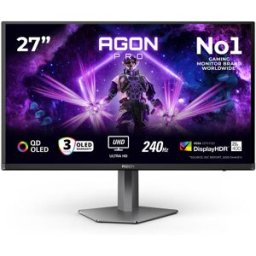 AOC Monitor AGON by PRO 27" AG276UZD QD-OLED UHD 240Hz 0.03ms Adaptive Sync HDR400
