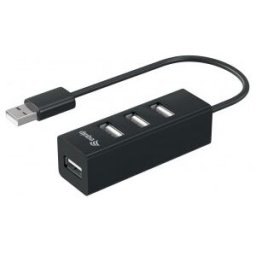 Equip 128955 - Hub de interfaz USB 2.0 480 Mbit/s - Negro