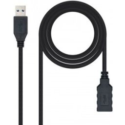 Nanocable Cable USB 3.0, Tipo A/M-A/H, Negro, 3.0 M, 3 m, USB A, USB A, 3.0 (3.1 Gen 1), 5 Mbit/s, N