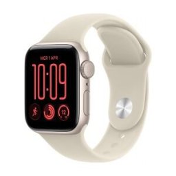 Apple Watch SE (3nd generation) SE 3 (GPS) - Caja de aluminio en blanco estrella de 40 mm - Correa d