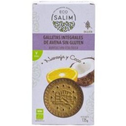 Eco salim galletas de avena naranja coco 135gr. bio sg vegan