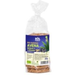 Solnatural galletas de avena moras y cañamo 200 g bio