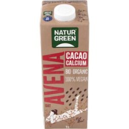 Naturgreen bebida vegetal de avena con choco-calcio 1lt 6uds.