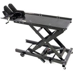 HBM mesa elevadora para motos 134,5 x 46 cm, negra