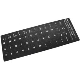 PEGATINA PARA CONVERTIR TECLADO EN IDIOMA ESPAÑOL / CASTELLANO NEGRO