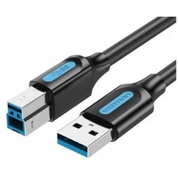 Cable USB Vention COOBF USB 3.0 Tipo-B Macho 1m 5Gbps Negro