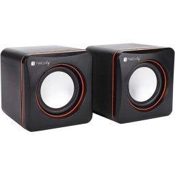 Altavoces Techly Alámbricos 3W con conexión USB y jack 3,5 mm negros