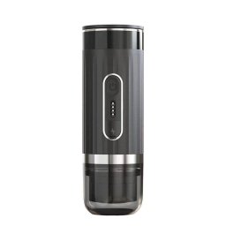 Cafetera Italiana SZSMART KF14 Portátil 80 ml Calentamiento 3 en 1 Negra