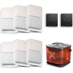 Molly&Cody Pack de 8 Filtros y 8 Esponjas de Repuesto para Fuente de 3 L